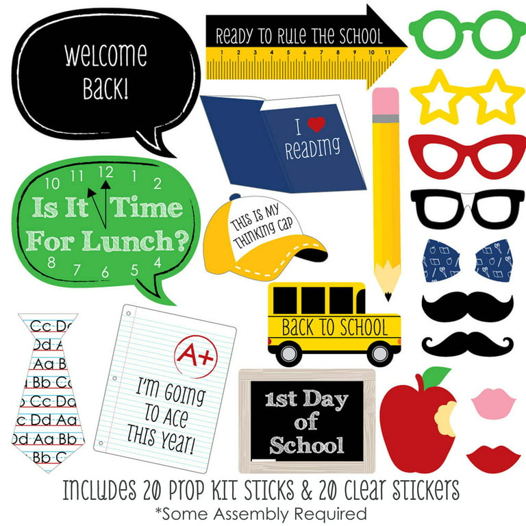 Big Dot of Happiness Classic Back to School - First Day of School