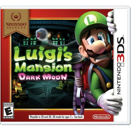 Selects: Luigi's Mansion: Dark Moon - 3DS, 3DS Luigis Nintendo Moon Blue Mansion Bundle Digital Code Cobalt System With with Dark Selects By Nintendo