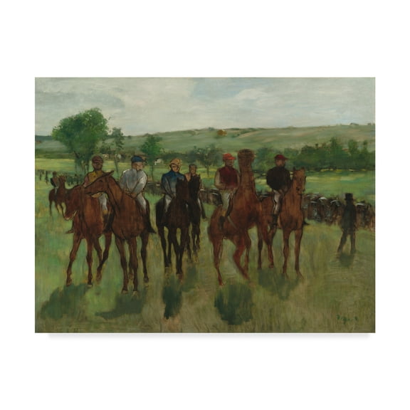Trademark Fine Art 'The Riders' Canvas Art by Edgar Degas