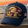 thumbnail image 4 of 250th Anniversary Usa Hat, United States Tribute Baseball Cap for Veterans and Families, Adjustable Patriotic Heritage Commemorative Cap for Holiday Gatherings[printed], FAJHHA | C, Black, 4 of 9