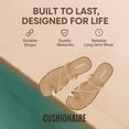 thumbnail image 6 of Cushionaire Venue Women’s Strappy Toe-Loop Slide Sandals with Gold-Tone Accent & Memory Foam Comfort | Minimalist Summer Sandals for Women with Wide Widths Available, 6 of 13