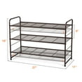 3Tier Shoe Rack, Stackable and Adjustable MultiFunction Wire Grid