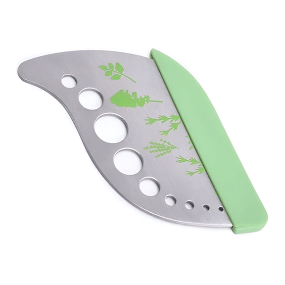 BPPEG Stainless Steel Herb Stripper - Green 9 Holes Kitchen Leaf Stripping Tool