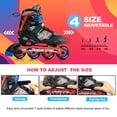 thumbnail image 4 of 2PM SPORTS Nebula Adjustable Inline Skate for Children, Fun Kids Roller Blades, Beginner Skates for Girls and Boys-Medium Big Kid（1Y-4Y US）, 4 of 8
