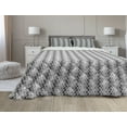 thumbnail image 1 of Grey and White Comforter & Sham Bedding Set, Uneven Geometrical Shapes with Zigzag Lines and Ombre Effect, 3 pcs Duvet Set Microfiber Filling Quilt, 5 Sizes, Charcoal Grey Pale Grey, by Ambesonne, 1 of 4