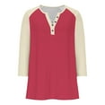 thumbnail image 4 of uublik Girls' Pullover Shirts Kids Crewneck T-Shirts 3/4 Sleeve Tops Cute Fall Blouse Tees Size 3T-14 Hot Pink, 4 of 5