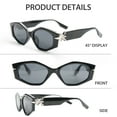 thumbnail image 3 of OPTOFENDY Trendy Vintage Womens Sunglasses, Polarized UV 400 Protection Sun Glasses, 3 of 6
