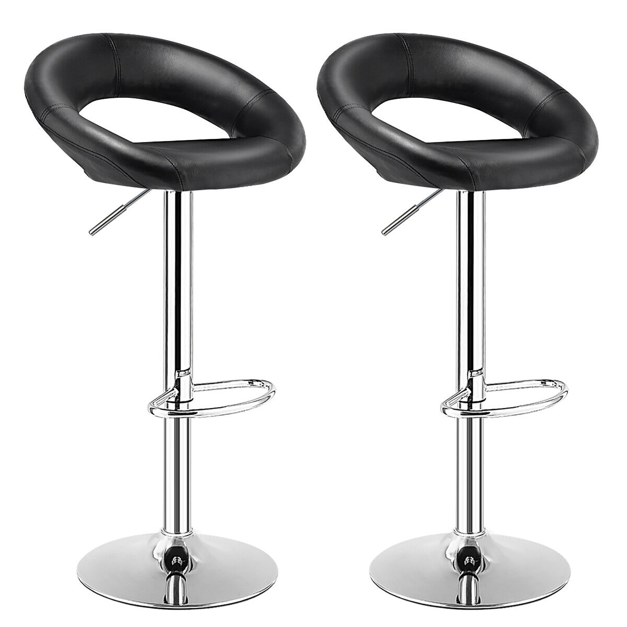 1/2 X Coffee Bar Stool Pub Kitchen 360°Swivel Breakfast Adjustable Height Chairs 