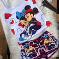 thumbnail image 4 of Conjunto de pijama de dibujos animados de Disney, traje de dos piezas para el hogar, ropa de baño de Mickey Mouse, pantalones de pijama con tirantes, Y2K, Verano, 4 of 4