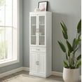thumbnail image 2 of Crosley Furniture Stanton Traditional Wood Glass Door Pantry in White, 2 of 13