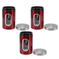 thumbnail image 4 of Kitchen Storage Containers, Stainless Steel Large Diameter Food Storage Jars Durable Wearable  For Restaurant Red 3pcs,Green 3pcs,Brown 3pcs,Stainless Steel Color 3pcs, 4 of 8