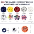 thumbnail image 6 of Shihaoyuan Clay Beads for  Bracelet Making Kit Heishi Flat Round Red White and Blue Polymer Clay Letter Sports 5000 Pcs, 6 of 6