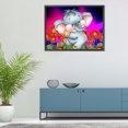 thumbnail image 4 of Cuadros Decorativos 5D diamante pintura bebé elefante completo redondo taladro Rhinestone DIY pared arte artesanal Likrtyny embutido en tela, 4 of 9