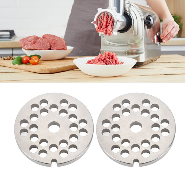 Cuchilla Para Moler Alimentos De Acero Inoxidable, Práctica Y Fácil De Limpiar, Placa Para Picadora De Carne, Cuchilla De Disco, 2 Piezas Para Picadora De Carne Manual Para