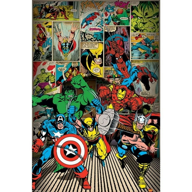 Marvel Comics Heroes Poster