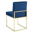 thumbnail image 4 of Tufted Side Dining Chair, Velvet, Metal Steel, Gold Blue Navy, Modern Contemporary Urban Design, Kitchen Room Cafe Bistro Restaurant Hospitality, 4 of 7