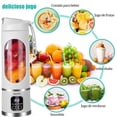 thumbnail image 3 of Batidora Portátil sin Cable,Mini Licuadora, Licuadora de Batidos con 12 Cuchillas, para Batidos y Smoothies,Zumos, Recargable, 450ml Diseño de doble cubierta con asa, 3 of 5