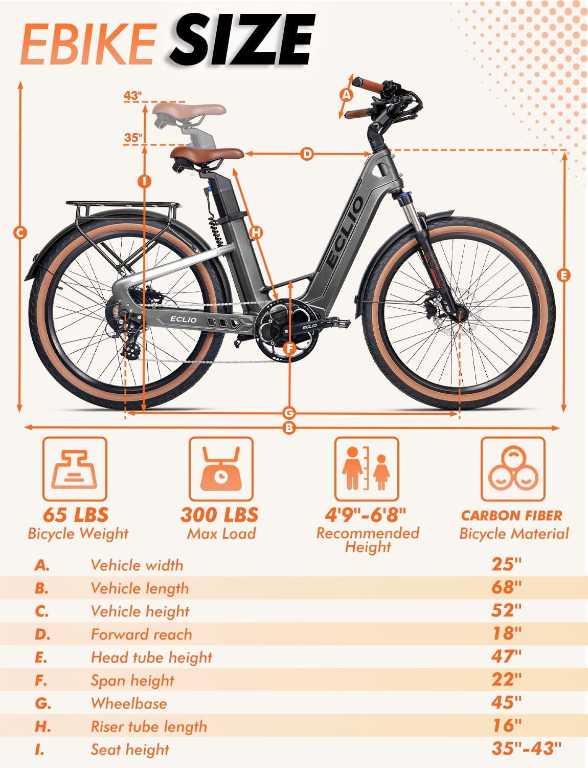 26" Carbon Fiber Electric Bike for Adults, 750W Motor 24MPH Lightweight Commuter E-Bike, 48V Dual Battery 128 Miles Long Range, 13+ Adult Electric Bicycle - Gray