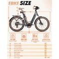 thumbnail image 4 of 26" Carbon Fiber Electric Bike for Adults, 750W Motor 24MPH Lightweight Commuter E-Bike, 48V Dual Battery 128 Miles Long Range, 13+ Adult Electric Bicycle - Gray, 4 of 10