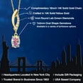 thumbnail image 2 of Gem Stone King 14K Yellow Gold Mercury Mist Mystic Topaz and Lab Grown Diamond Pendant Necklace for Women | 1.03 Cttw | Gemstone November Birthstone | Oval 7X5MM | With 18 inch Chain, 2 of 6
