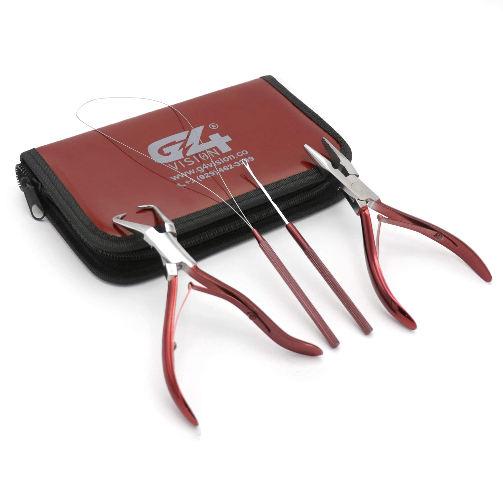 Professional Hair Extension & Beading Tool Kit Plier Set for beads (4