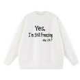 thumbnail image 3 of Eltusu Women Sweaters, Thermal Long Sleeve Long Sleeve Crew Neck Winter Tops White Size L, 3 of 6