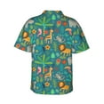 thumbnail image 3 of Easygdp Jungle Animals Men's Hawaiian Shirts Print Lapel Short Sleeve for Beach, vacation, party, casual occasions - Small, 3 of 9