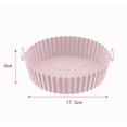 thumbnail image 5 of 2 Piezas Olla De Silicona Revestimiento Para Freidora Horno Gris Rosa, 5 of 5