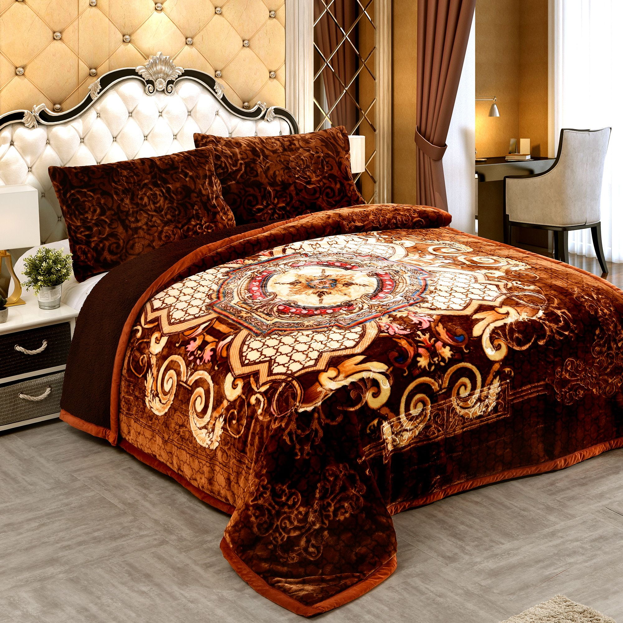 Luxury Soft Warm Flannel Fleece Microfiber Sherpa Comforter Set 3
