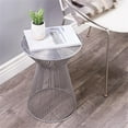 thumbnail image 4 of Home Square Table d'Appoint Traditionnelle en Métal Finition Argentée - Ensemble de 2, 4 of 10