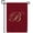 Letter B, variant on America Forever Monogram C Garden Flag, 12.5 x 18 inch Double Sided, Personalized Initial Flag, Burgundy Gold Letter Banner