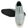 thumbnail image 3 of LIBERTYZENO Mens Casual Shoes Textile And Suede Leather Lace-Up Oxford Casual Shoes For Mens Lava Gray 9.5, 3 of 8