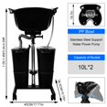 thumbnail image 6 of JSTUOKE Portable Shampoo Bowl with 2 10L Bucket for Water Drainage, Portable Hair Washing Sink with Sprayer for Salons & Home, Black, 6 of 13