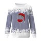 thumbnail image 3 of Gibobby Sudadera navideña mujer Sudadera de cuello redondo con estampado de Navidad para mujer, camisetas informales de manga larga para entrenamiento(Gris,XG), 3 of 4