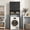 Black, variant on CONCETTA White Over The Toilet Cabinet for Bathroom, Space Saver Storage with Quiet Magnetic Doors & Adjustable Bottom Stabilizer