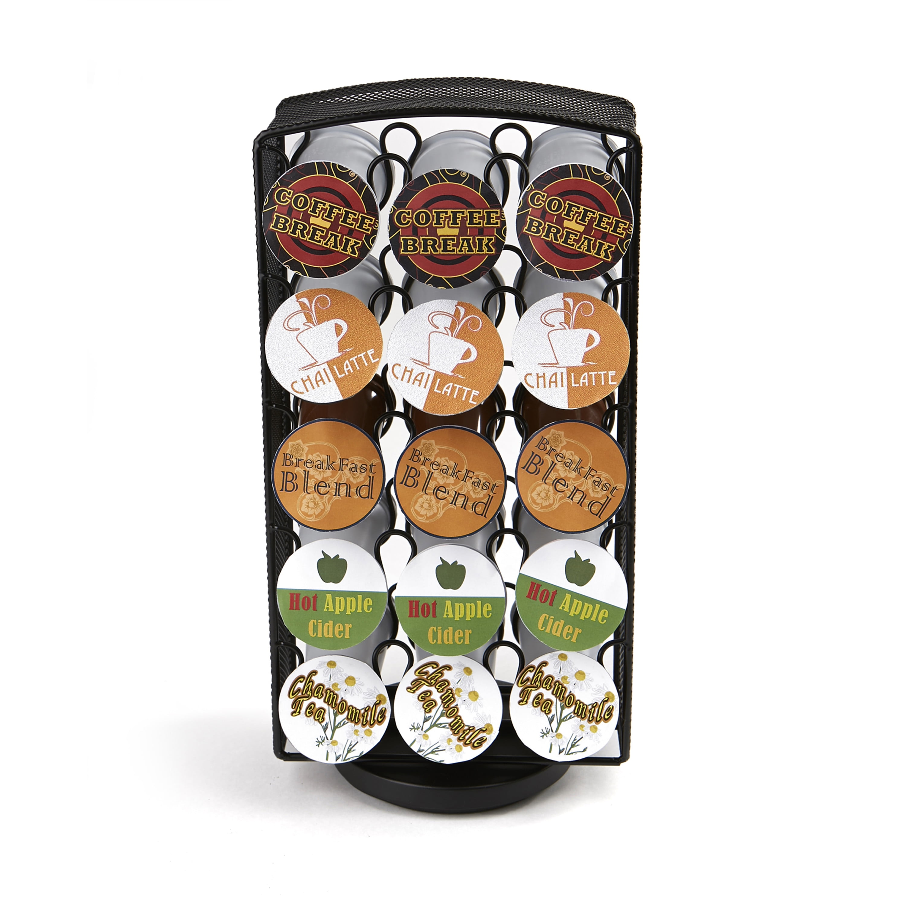 Mind Reader 30 Capacity Single Serve Coffee Pod Holder Carousel, Black