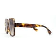 thumbnail image 3 of Womens Classy 90s Oversize Rectangle Designer Fashion Sunglasses Tortoise Brown, 3 of 4