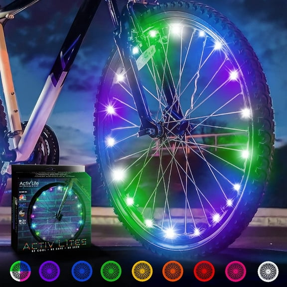 Activ Life Bike Wheel Lights (1 Tire, Pastel)  Best Spring Break Essentials & Beach Vacation Must Haves; Cool Family Fun, Birthdayday Presents