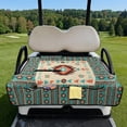 thumbnail image 2 of Whosucclay Geometric Southwest Quilted Golf Seat Covers, Anti Slip for EZGO Yamaha Carts Club Cars, 4 Convenient Pockets 51.18 x 30.3 inches, 2 of 9