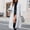 White, variant on Drovellove Plus Size Women's Long Coat Winter Warm Overcoat with V Neck Collar | Fashionable Solid Color Outerwear for Casual Daily Wear and Party Nights