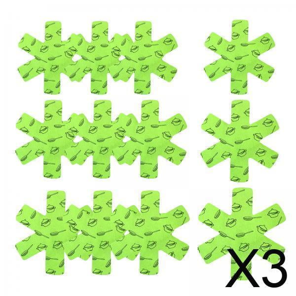 3x12 Protectores Antideslizantes Para Sartenes Y Sartenes Antiadherentes, Color Verde