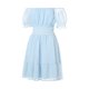 thumbnail image 4 of VISgogo Vestido casual de manga corta para mujer, a la moda, de color sólido, cuello barco, con lazo, sin espalda, vestido acampanado VISgogo moda, 4 of 9