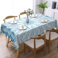 thumbnail image 2 of YFYANG Rectangular Polyester Table Cloth Blue Snowflake Texture Table Cover for Indoor Outdoor Kitchen Restaurant Table Decoration Tablecloths，54" X 72", 2 of 9
