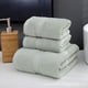 thumbnail image 1 of Zhuge Toallas de baño de 2 piezas de 13,77 x 29,52 pulgadas, ideales para el día a día. Toallas de algodón de fibra larga, ligeras y de secado rápido para el baño y el tocador (verde)., 1 of 5