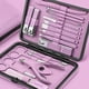thumbnail image 1 of Set de manicura Leipple de 18 piezas con funda de viaje mejorada, color morado, 1 of 7