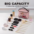 thumbnail image 2 of Bolsa de maquillaje AmbeAlla, grande, impermeable, con soporte para brochas de maquillaje, 2 of 8