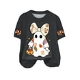 thumbnail image 5 of Leey-World Womens Halloween Tshirts Women Halloween Ghost Shirts Fall Pumpkin Shirt Funny Graphic Tees Halloween Party Clothes Vintage Short Sleeve Tops, 5 of 5