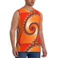 thumbnail image 2 of Easygdp Orange Rotating Men's Breathable Tank Tops Sleeveless Sporty T Shirts for Basketball, Mountaineering, Bodybuilding -Small, 2 of 8