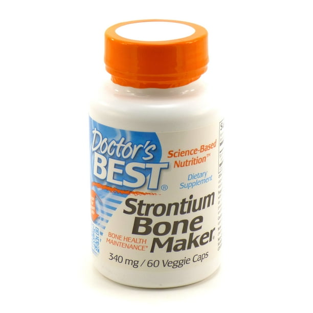 Doctor's BEST Strontium Bone Maker 340mg Dietary Supplement Veggie Caps