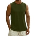 thumbnail image 2 of Kctiaxy Plus Size Tank Tops for Men Crew Neck Pullover Lightweight Sleeveless Tee Shirts Fashion Casual Soild Color Workout Tops for Summer Vacation, 2 of 9